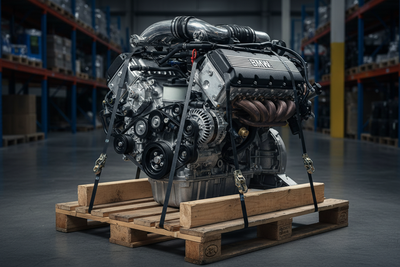 BMW Engine on Pallet